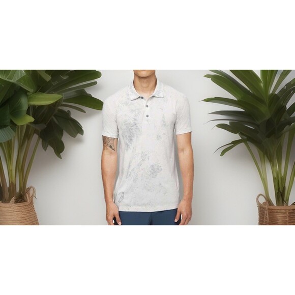 Lululemon Metal Vent Tech Polo Chalk Wash White / White / Light Cast SZ XXS - Picture 1 of 14